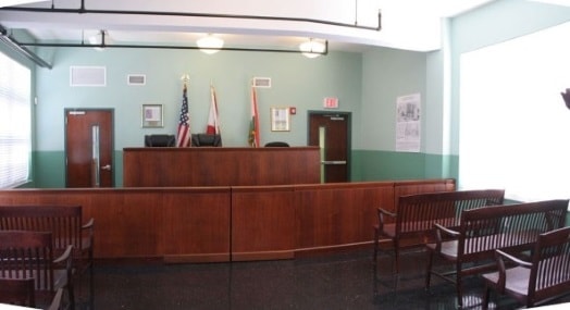 courtroom filming location