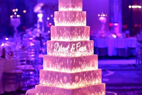 wedding cake 3d projection mapping