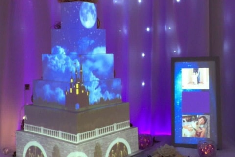 3d video projection mapping for weddings in miami