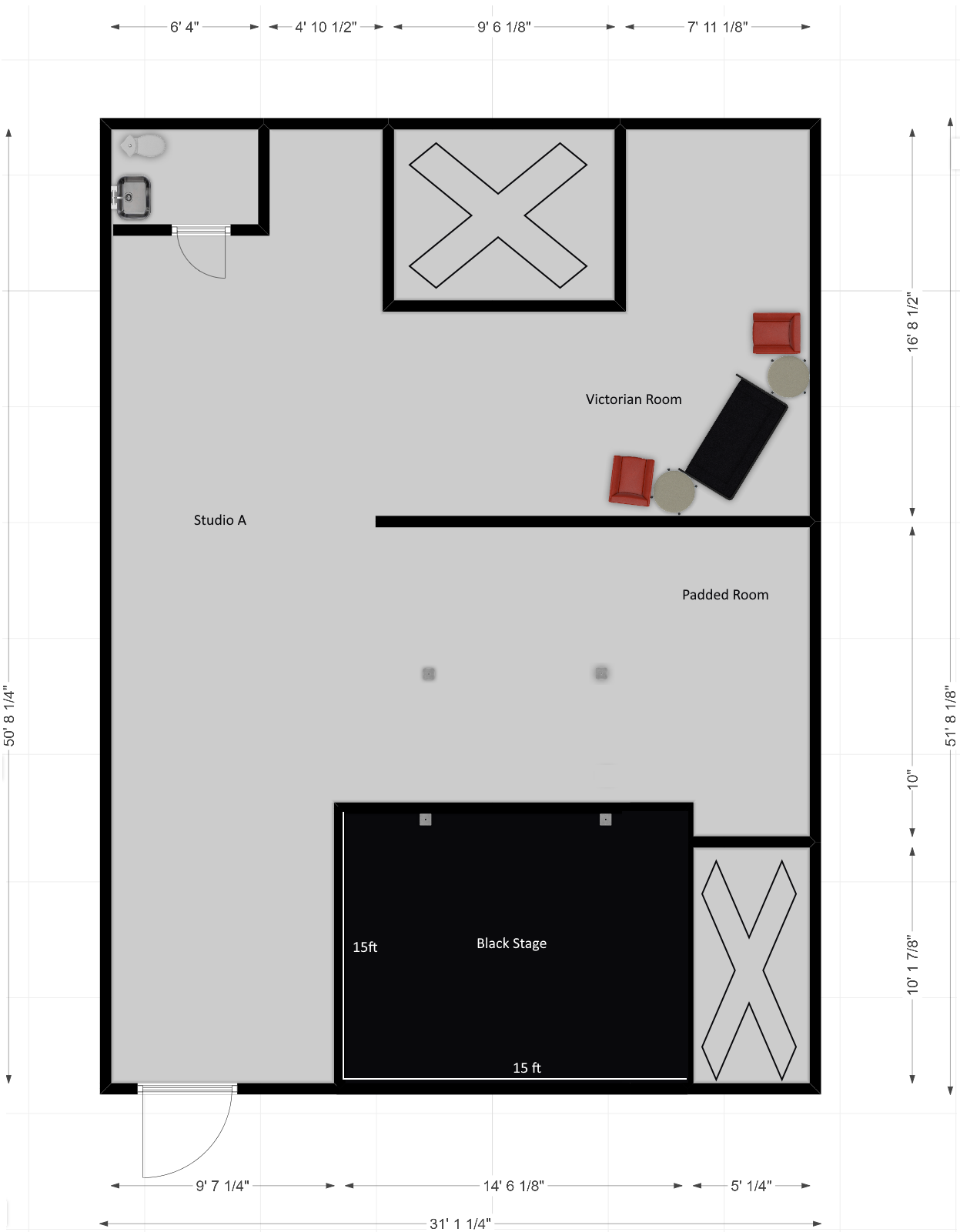 SoFlo Studio Floor Plan