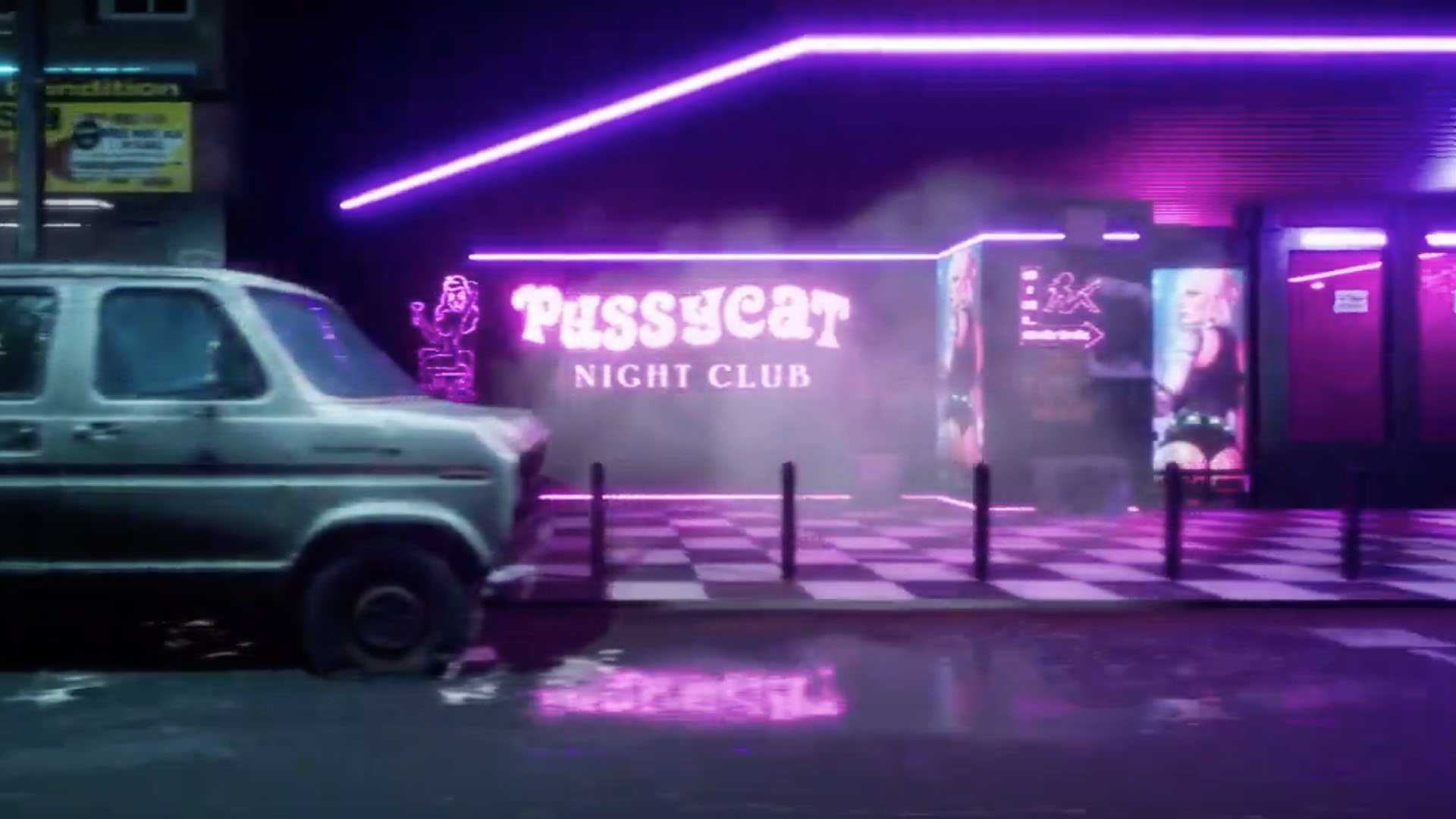 Cyberpunk Sidewalk Virtual Set