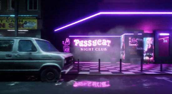 Cyberpunk Sidewalk Virtual Set