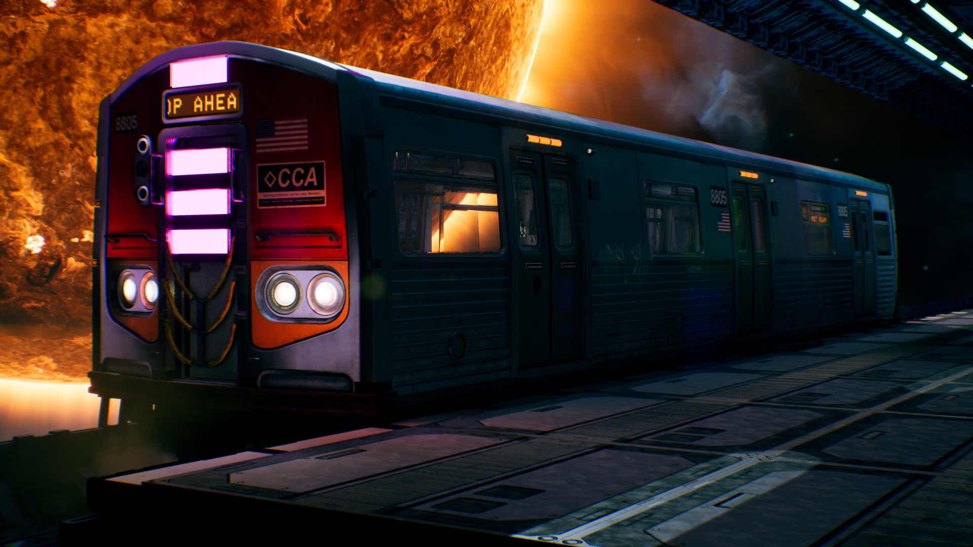 cybertrain substation virtual set