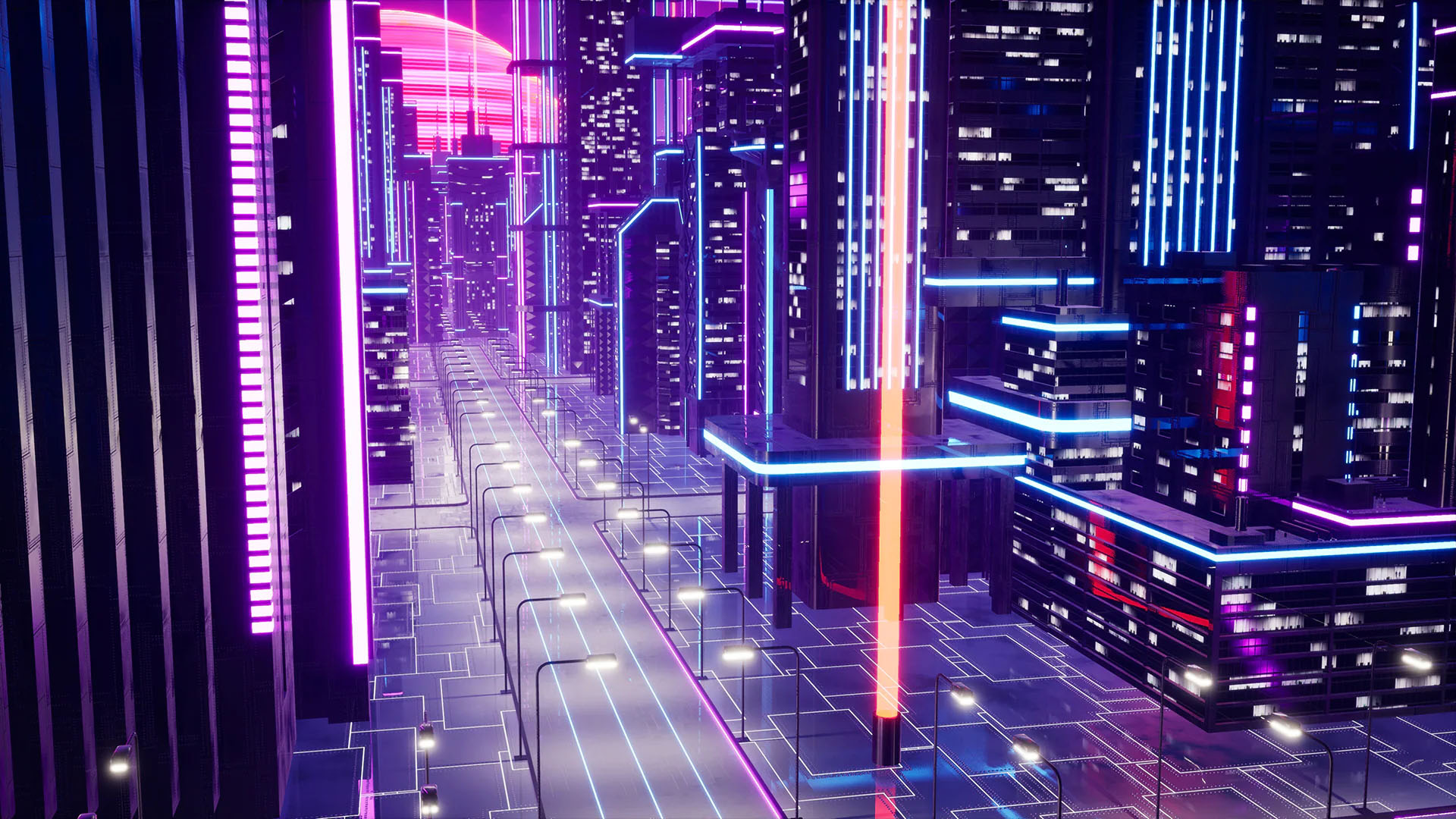 Neon City Virtual Set 1