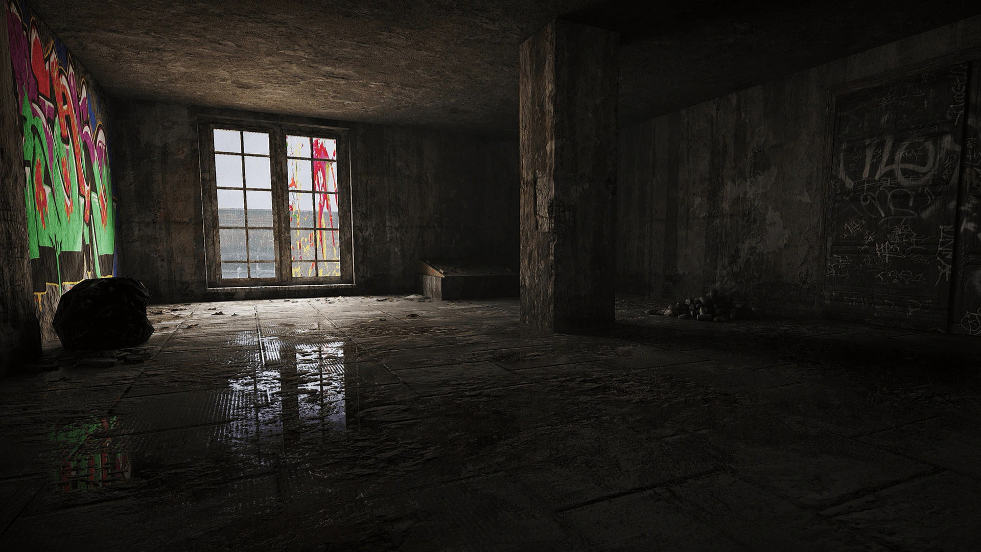 Abandoned Warehouse Virtual Set