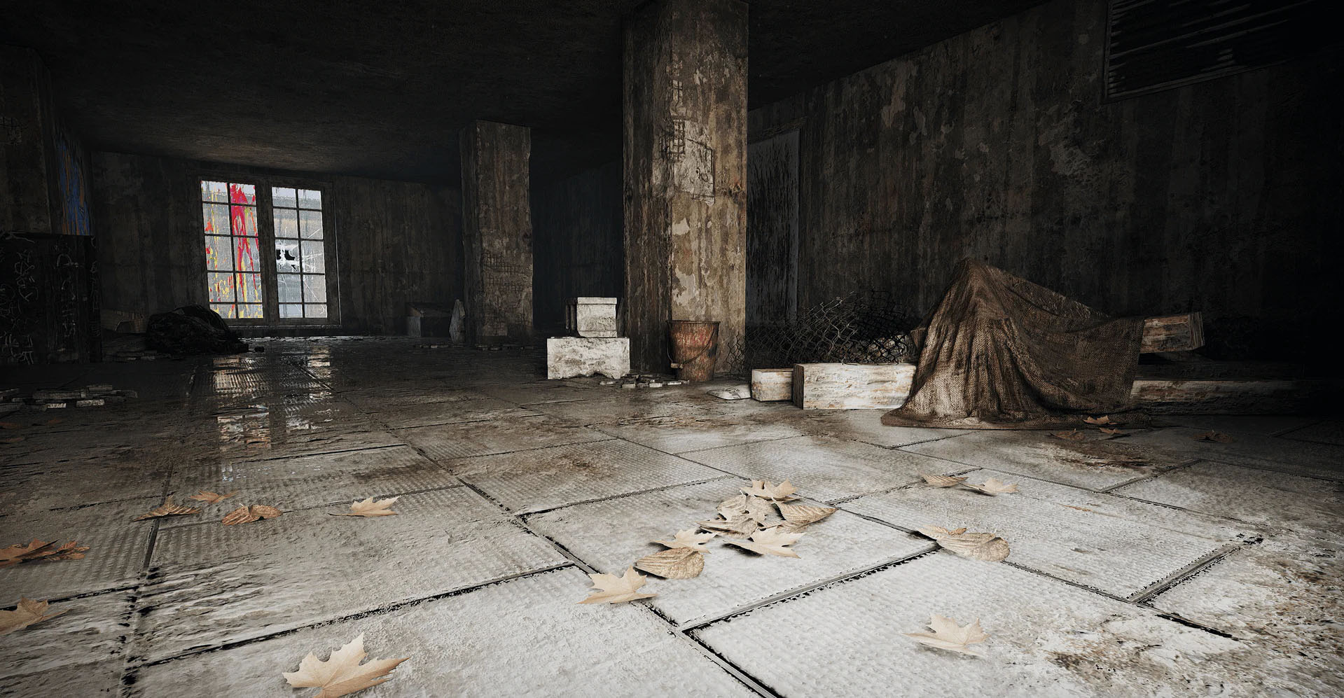 Abandoned Warehouse Virtual Set