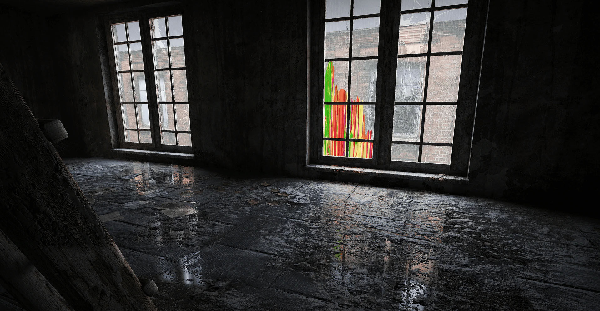 Abandoned Warehouse Virtual Set