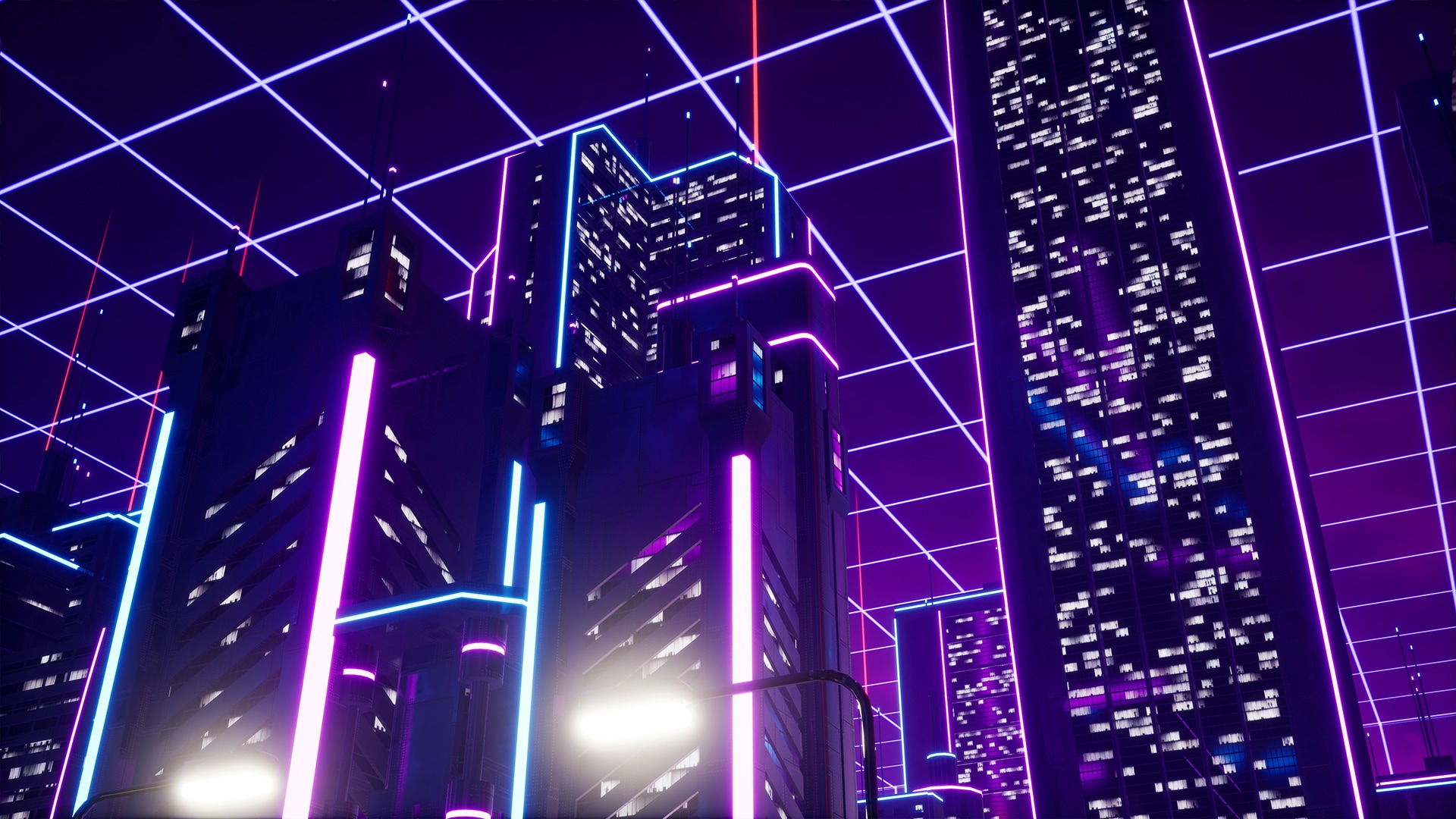 Neon City Virtual Set 3