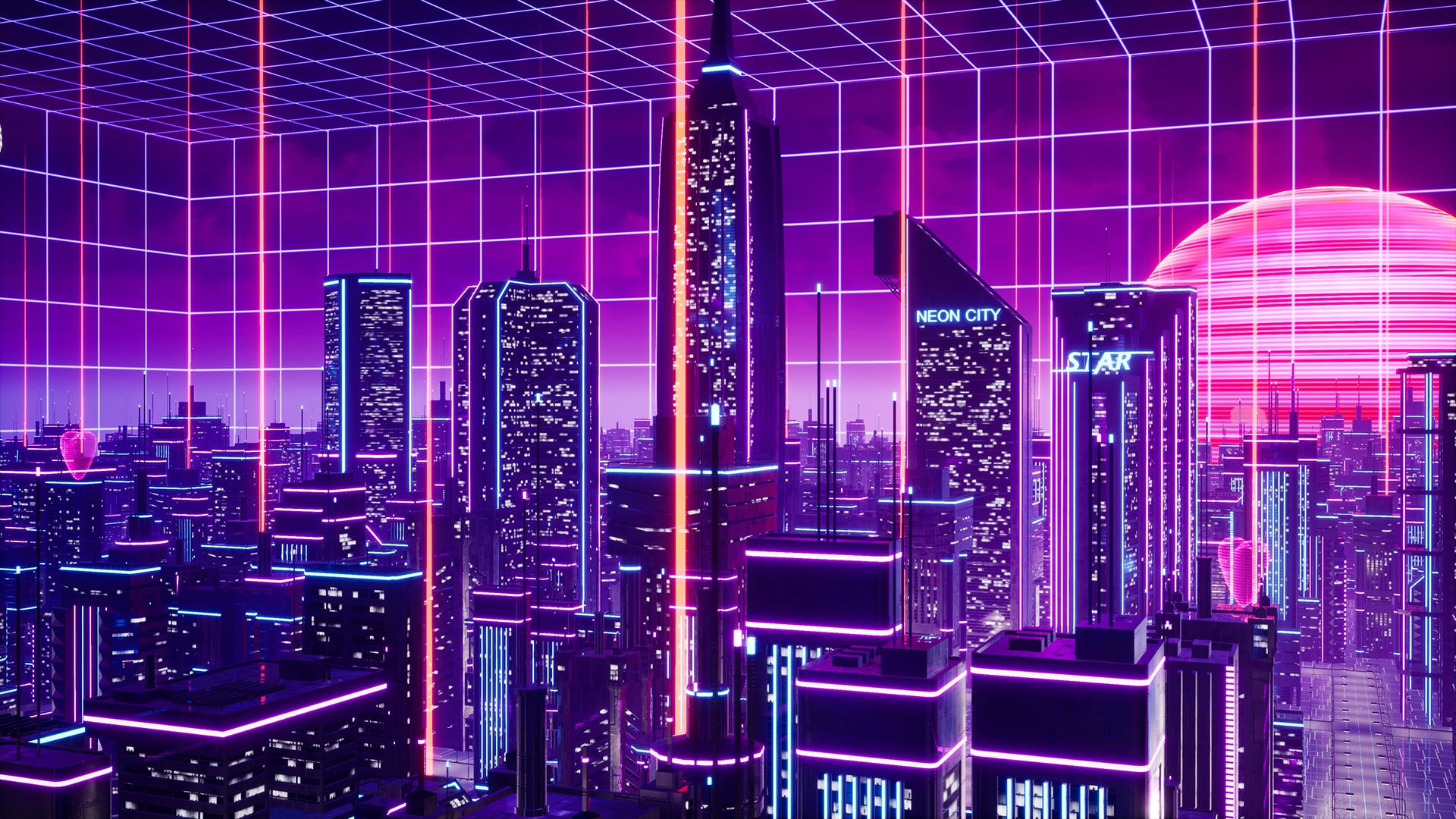 Neon City Virtual Set 5