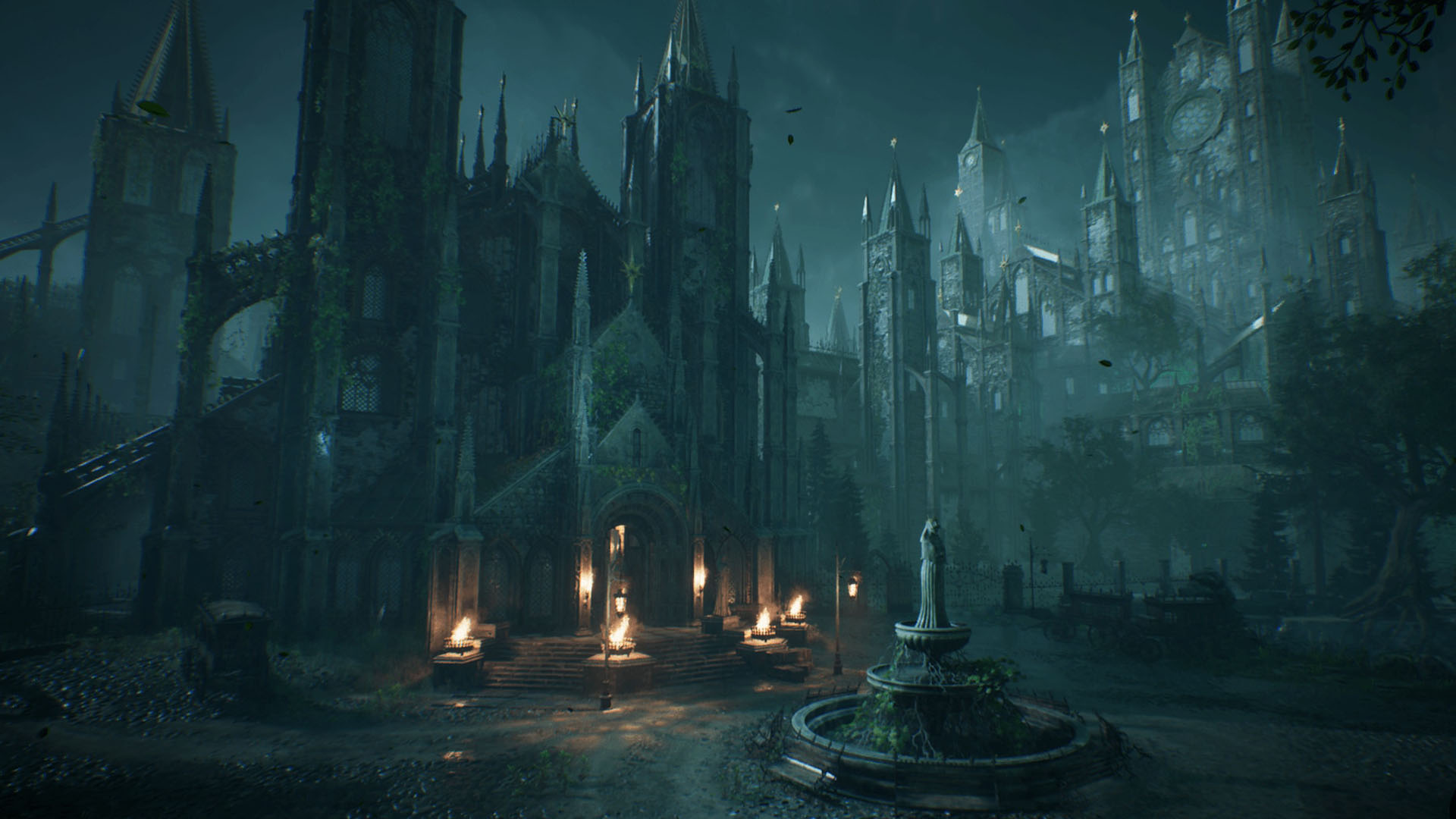 Gothic Cathedral Night Virtual Set