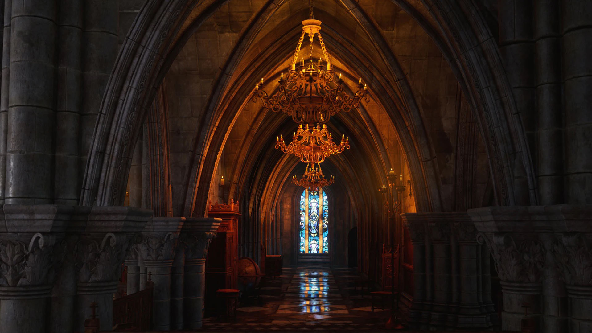 Gothic Interior Virtual Set
