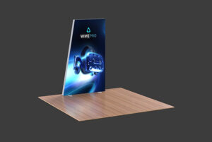 5ft x 8ft Trapezoidal Lumiwall LED Backlit Display with Printed SEG Fabric and Shipping Case