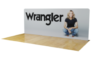 20ft Waveline Straight Backwall Display