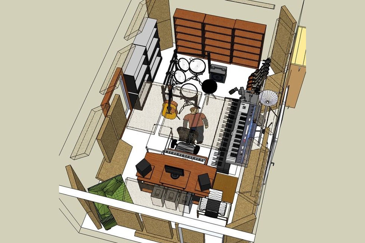 Recording Studio Design in Miami. 3D Visualizations of Interior Design.