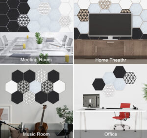 Grid Hexagons Sound Absorbing Panels in Miami