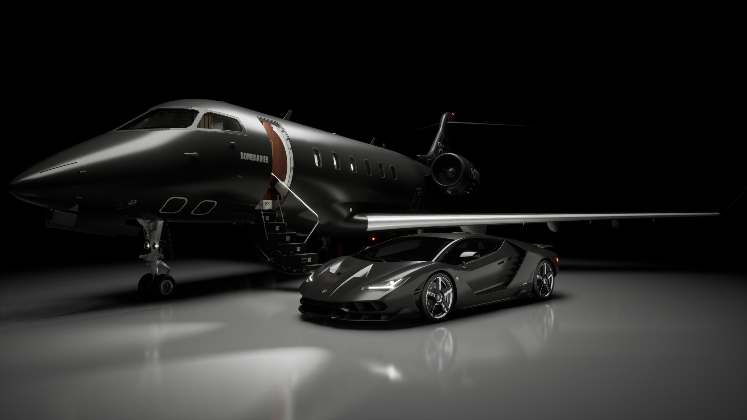 Private Jet Hangar Virtual Set Miami Video & Film Production