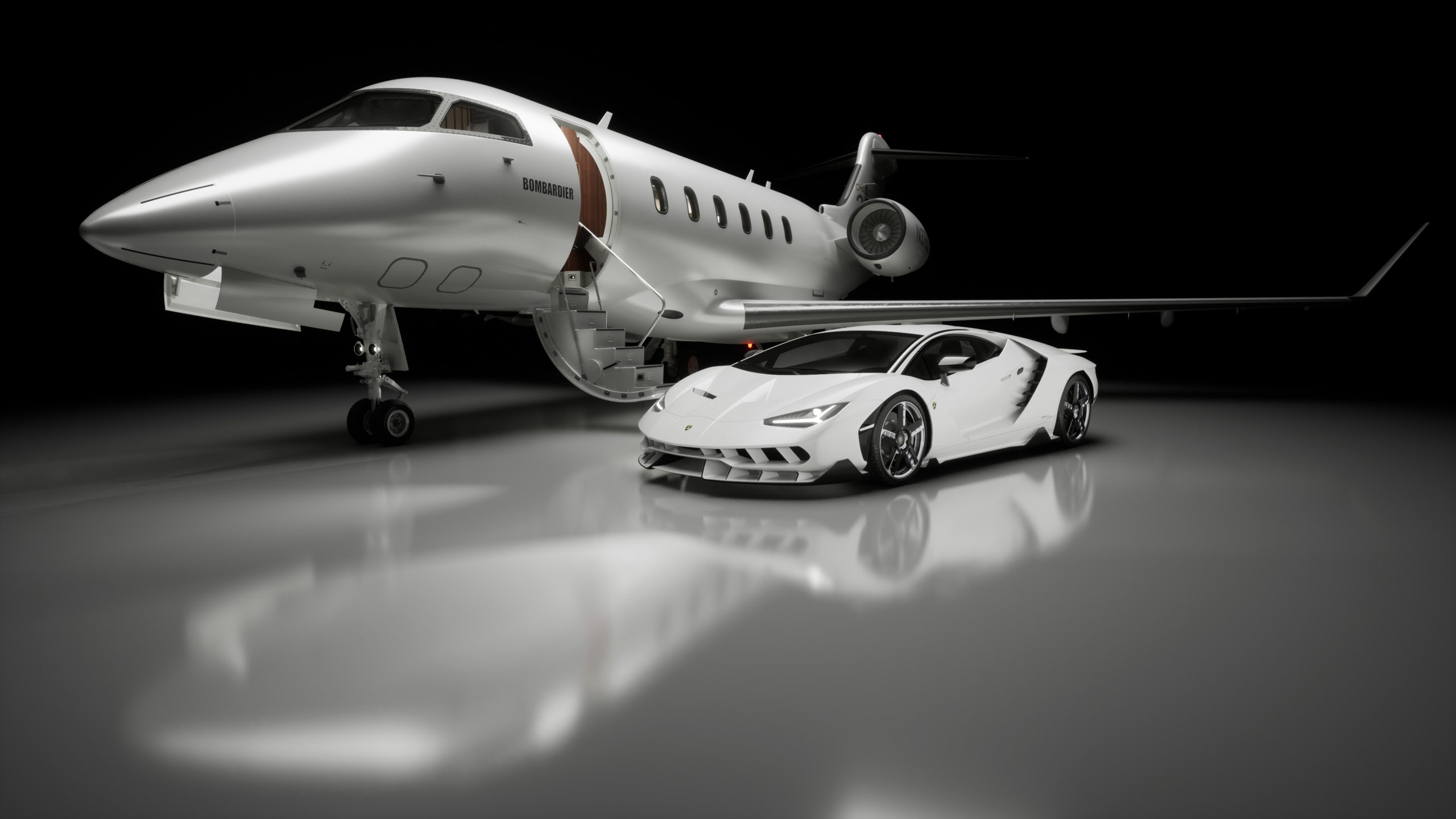 Private Jet Hangar Virtual Set Miami Video & Film Production