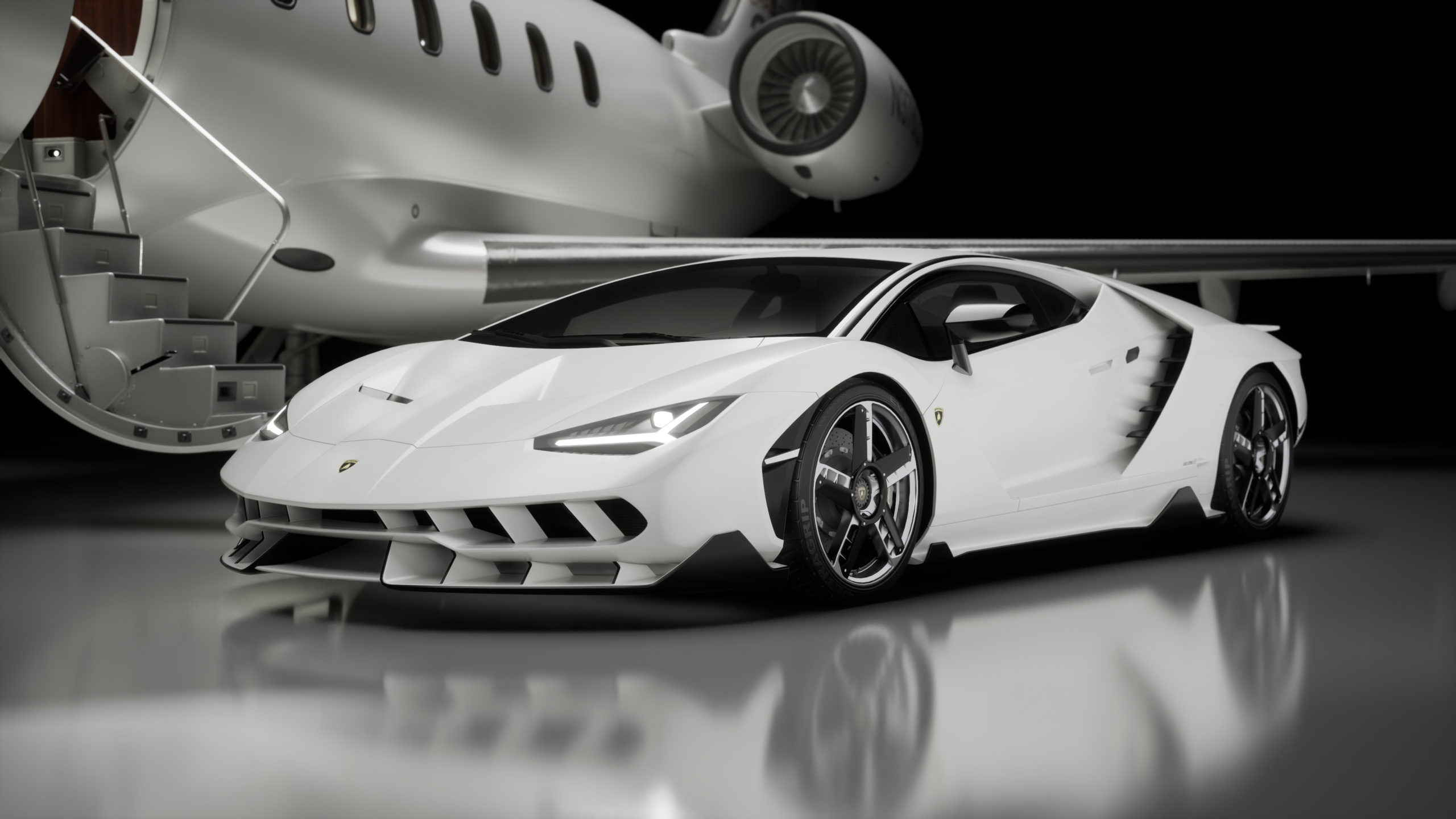 Private Jet Hangar Virtual Set Miami Video & Film Production